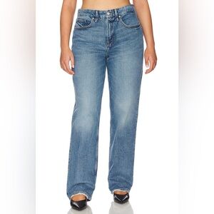 Good American Women Light Blue Straight Leg Jeans Sz 8/29 67%CottonNWOT